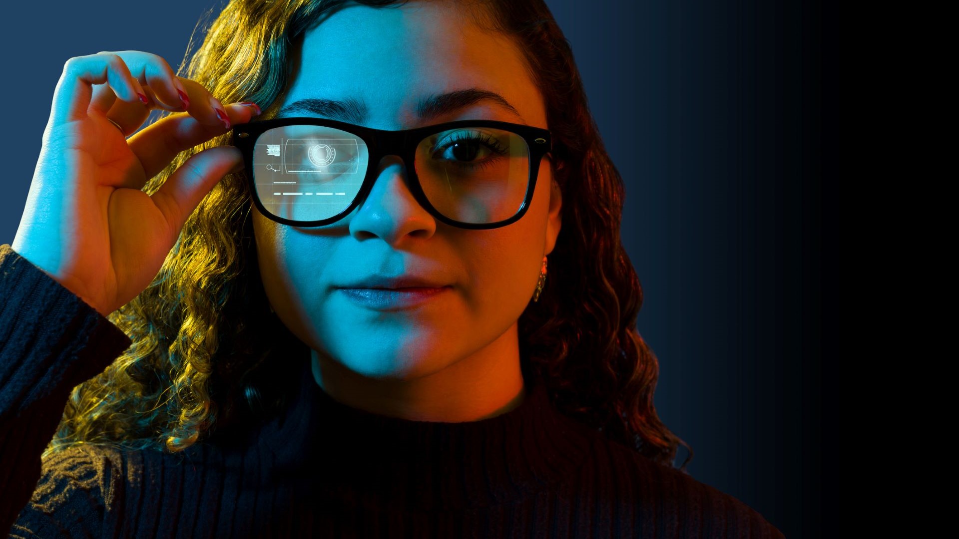 women wearing smart glasses